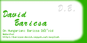 david baricsa business card